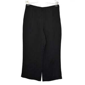 Lafayette 148 Pull-On Black Dress Pants Size 6 Silky Loose Posh Party Cropped